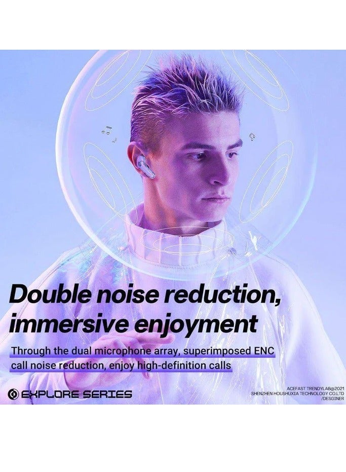 أسيفاست سماعات بلوتوث H3 - صوت نقي مع خاصية إلغاء الضوضاء الذكية، سماعة رأس بلوتوث فوق الأذن للموسيقى والمكالمات مع خاصية إلغاء الضوضاء النشطة - Image 2