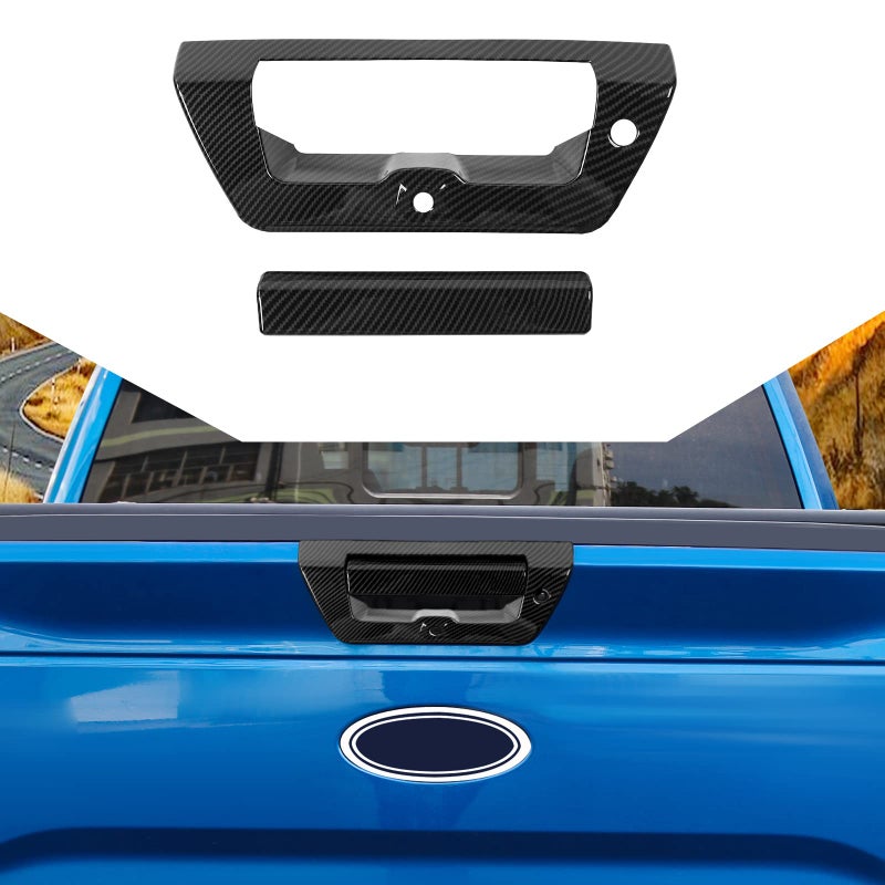 JeCar Carbon Fiber Tailgate Door Handle Trim Cover for Ford F150 20152020 Exterior Accessories