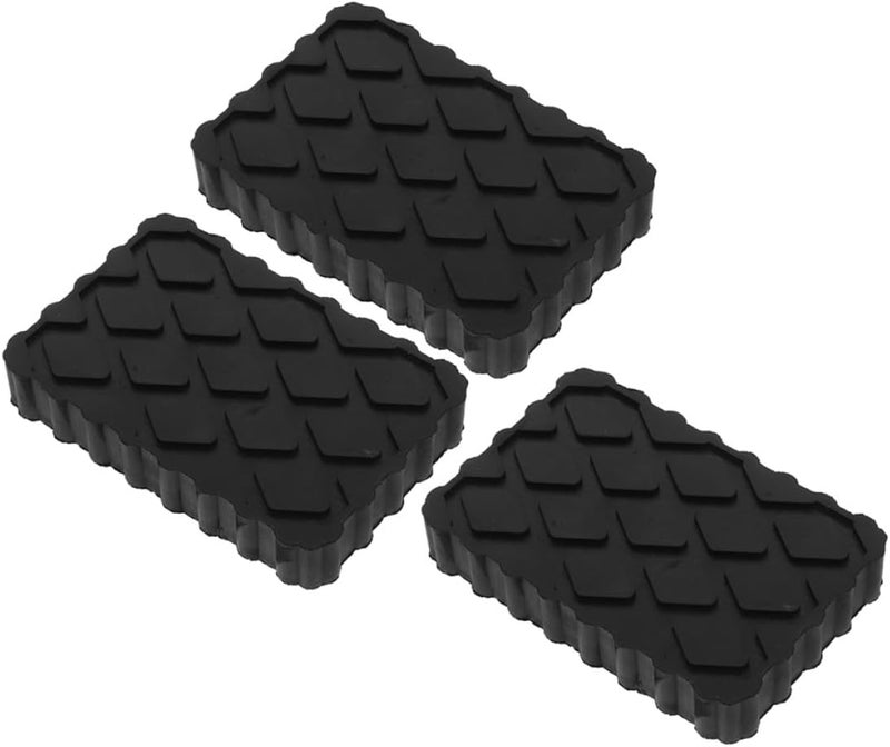 3pcs Black Rubber Jack Pads for Floor Jack, Non-Slip Car Lift Blocks 120x80x20mm, Rv Trailer Stabilizer and Camper Support for Travel Leveling - Image 1