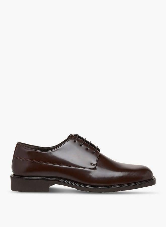 DUCHINI Men's Solid Lace-Up Derby Shoes - Image 2