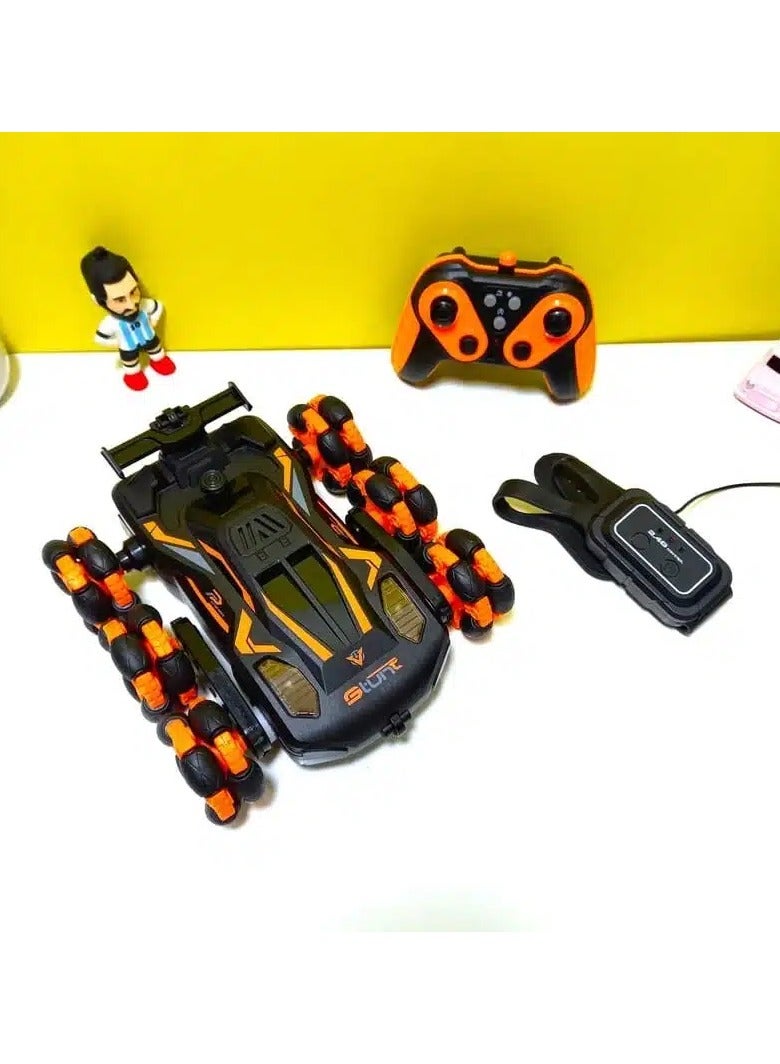 Whynot Six-Wheel Hand Gesture & Remote Control Stunt Car – Rechargeable, Durable & High-Performance RC Toy for Kids 🎮💪🚙  - Image 3