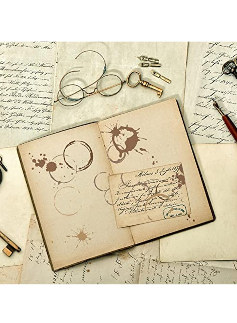 KASTWAVE Clear Stamps, for Card Making Decoration, Tea Stains Clear Stamp, Coffee Stains Background Transparent Silicone Stamp, Spill and Splatter Rubber Stamp, Reusable Silicone Transparent Seals - Image 2