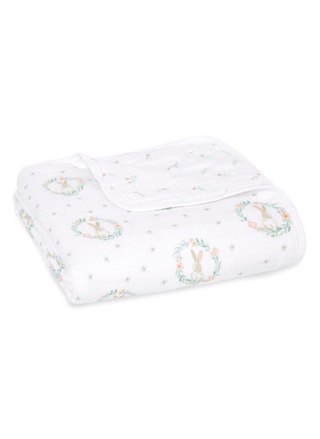 aden + anais Essentials Dream Blanket Muslin Baby Blankets For Girls & Boys Ideal Lightweight Newborn Nursery & Crib Blanket Blushing Bunnies  - Image 2