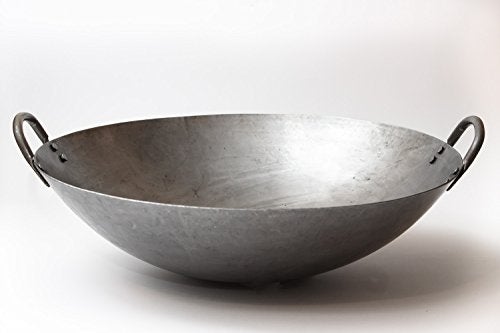 Craft Wok Big 16 Inch Heavy Canton Style Hand Hammered Carbon Steel Wok (Round Bottom) / 731W87 - Image 3