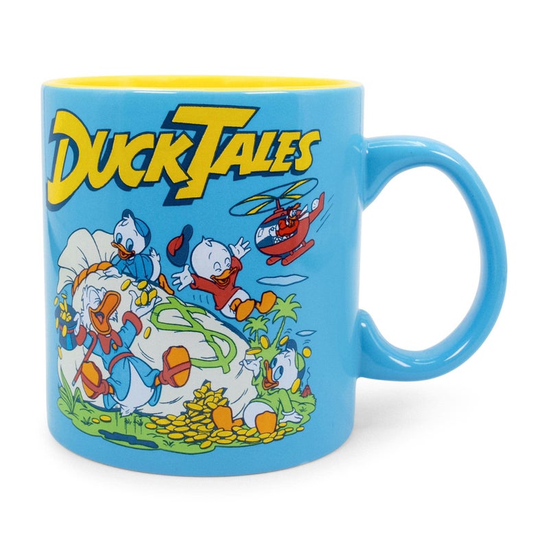 Disney DuckTales Money Bags Ceramic Mug BPAFree Large Coffee Mugs and Cups for Beverages Home Kitchen Essentials Scrooge McDuck Gifts And Collectibles Holds 20 Ounces
