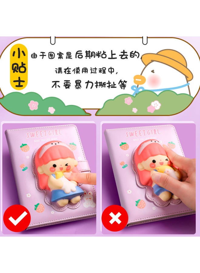 Kaba Bear دفتر تفريغ الضغط، دفتر يدوي لطيف للبنات، دفتر يدوي للطلاب، مذكرات أنيقة - Image 4