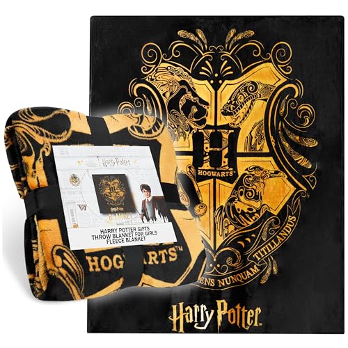 Harry Potter Gifts Fleece Bed Blanket Super Soft Cozy Bed Throw Hogwarts Bedroom Decor Plush Comforter 59" x 51" for Bedroom Travel Sleepovers - Image 1