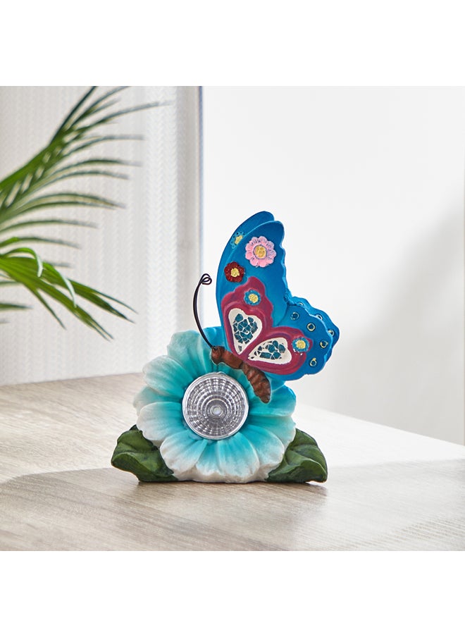 Home Box - Astrail Polyresin Butterfly Showpiece with Solar Light 12.5 x 14 x 7.6 cm - Image 1