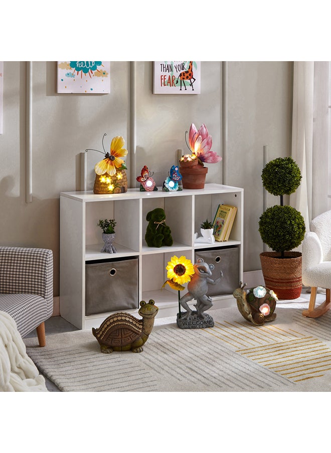 Home Box - Astrail Polyresin Butterfly Showpiece with Solar Light 12.5 x 14 x 7.6 cm - Image 1