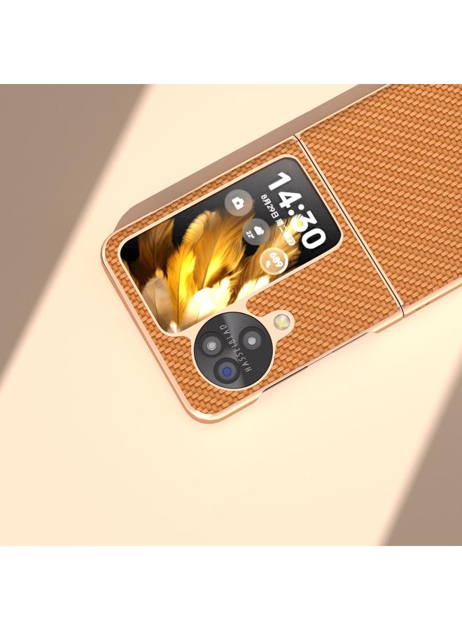 S-TOP Case For OPPO Find N3 Flip Nano Electroplating Carbon Fiber Texture Phone Case - Image 5