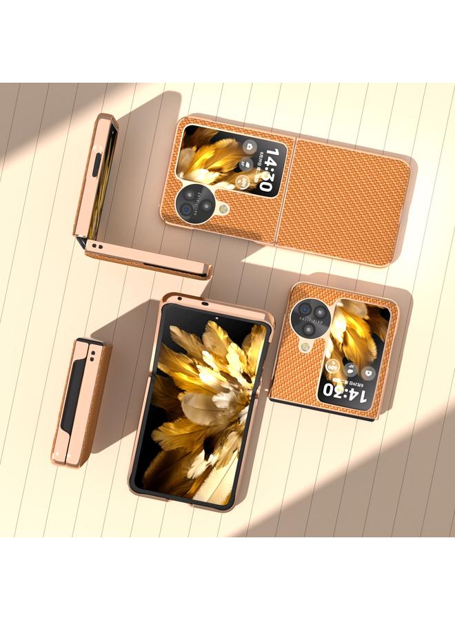 S-TOP Case For OPPO Find N3 Flip Nano Electroplating Carbon Fiber Texture Phone Case - Image 3