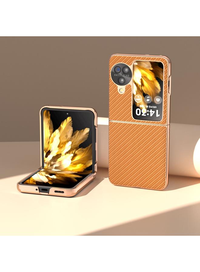 S-TOP Case For OPPO Find N3 Flip Nano Electroplating Carbon Fiber Texture Phone Case - Image 2