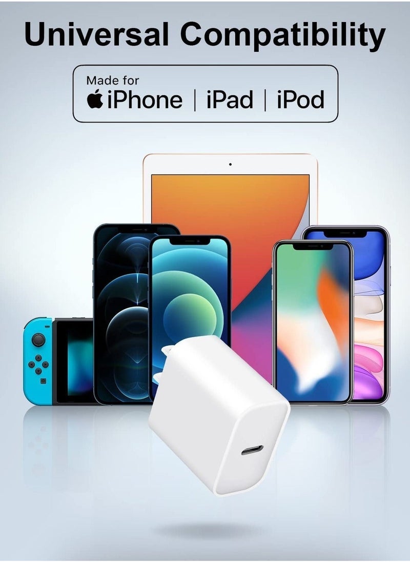 Generic - iPhone Fast Charger Block 【2 Pack】 20W USB C Wall Charger PD Adapter Compatible with iPhone 14//14 Pro/14 Pro Max/14 Plus/13/12/11/Xs Max/XR/X/SE, iPad Pro/Mini, Galaxy, Google Pixel 5/4/3 and More - Image 1