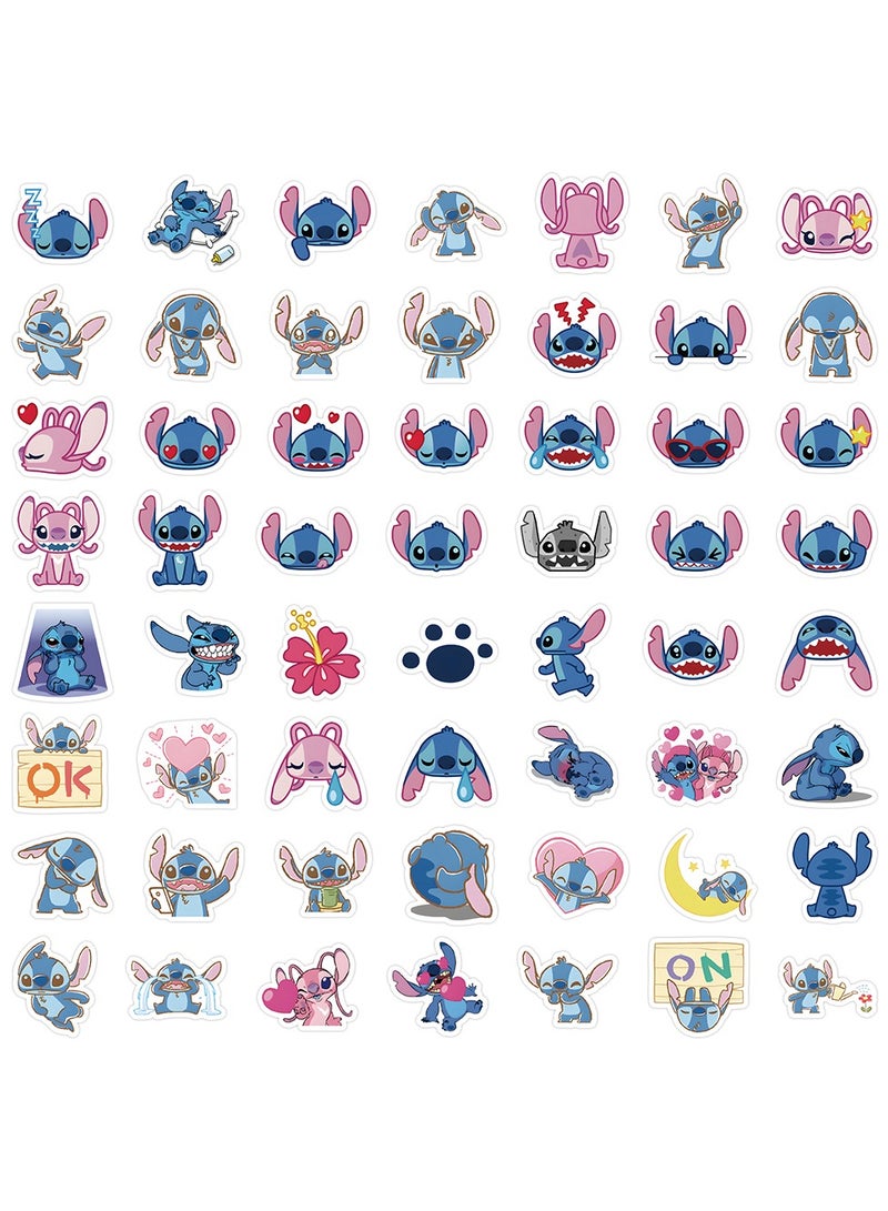 60 Pieces Stitch Waterproof Sticker Cute Anime Cartoon Laptop Skateboard Luggage Computer Water Bottle Graffiti Sticker For Kids Teens Girls Adults - Image 2