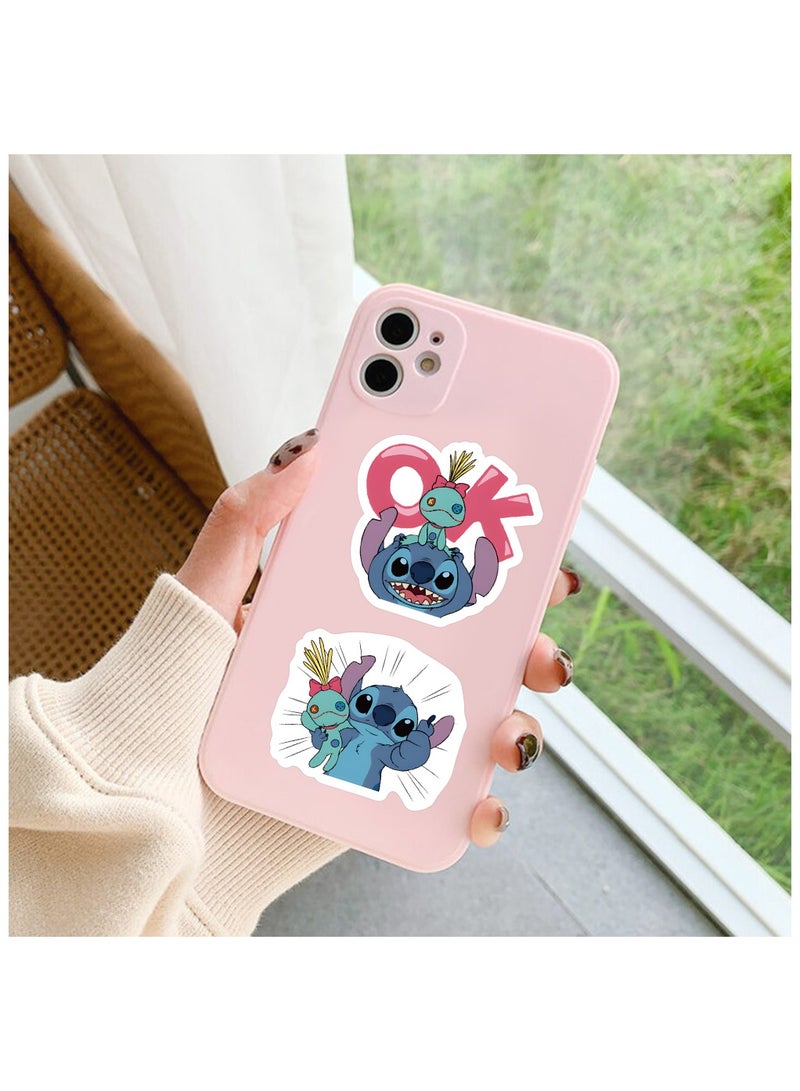 60 Pieces Stitch Waterproof Sticker Cute Anime Cartoon Laptop Skateboard Luggage Computer Water Bottle Graffiti Sticker For Kids Teens Girls Adults - Image 3