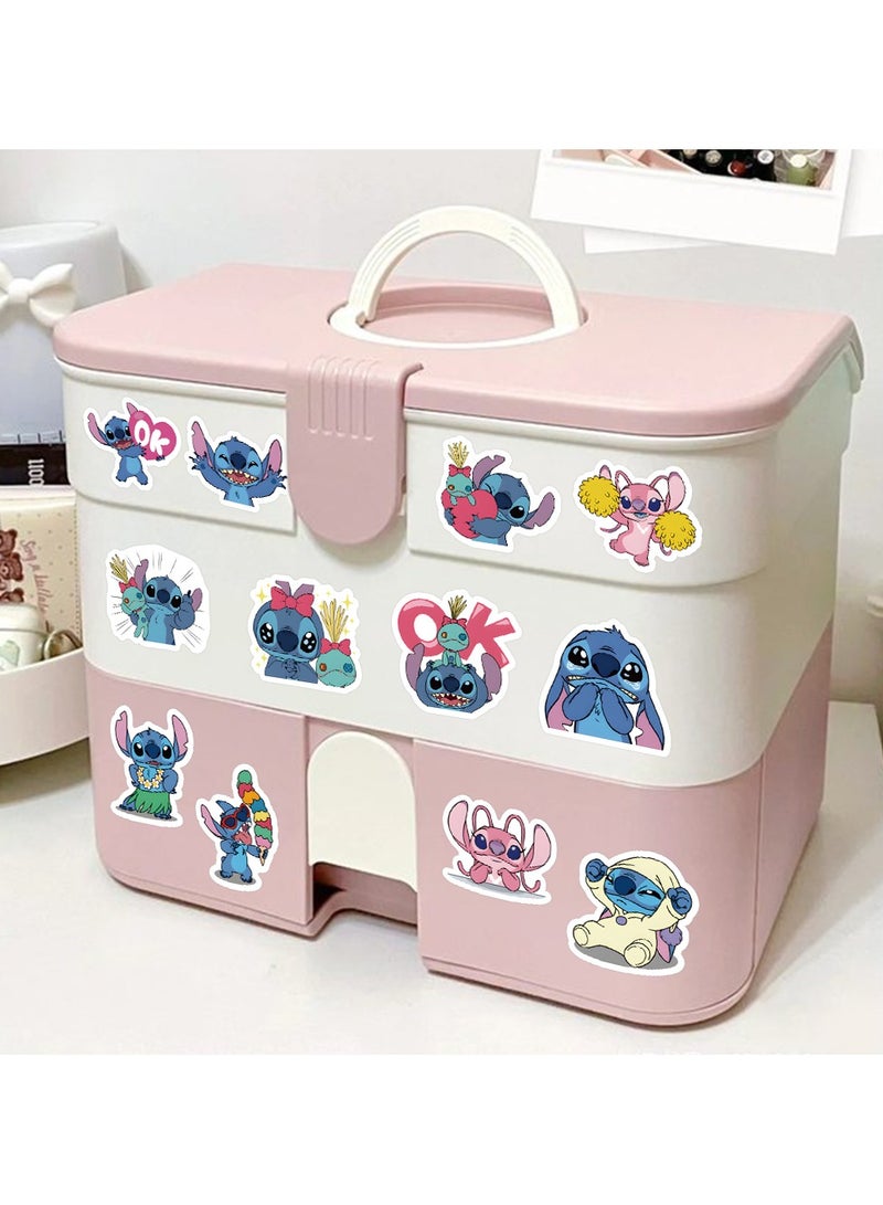 60 Pieces Stitch Waterproof Sticker Cute Anime Cartoon Laptop Skateboard Luggage Computer Water Bottle Graffiti Sticker For Kids Teens Girls Adults - Image 4