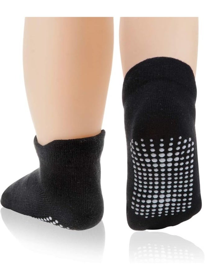 ميتوي 12 أزواج مكافحة زلة الطفل الكاحل الجوارب مع عدم الانزلاق القبضات للأطفال طفل (12-36 أشهر) - Image 5