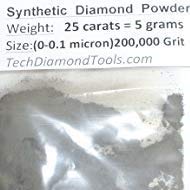 TechDiamondTools Diamond Powder for Polishing Glass Quartz Marble Rock Jewelry Stone Windshield Travertine Gemstone 200,000 Grit - 0-0.1 Microns - 25 Carats = 5 Grams USA Made - Image 3