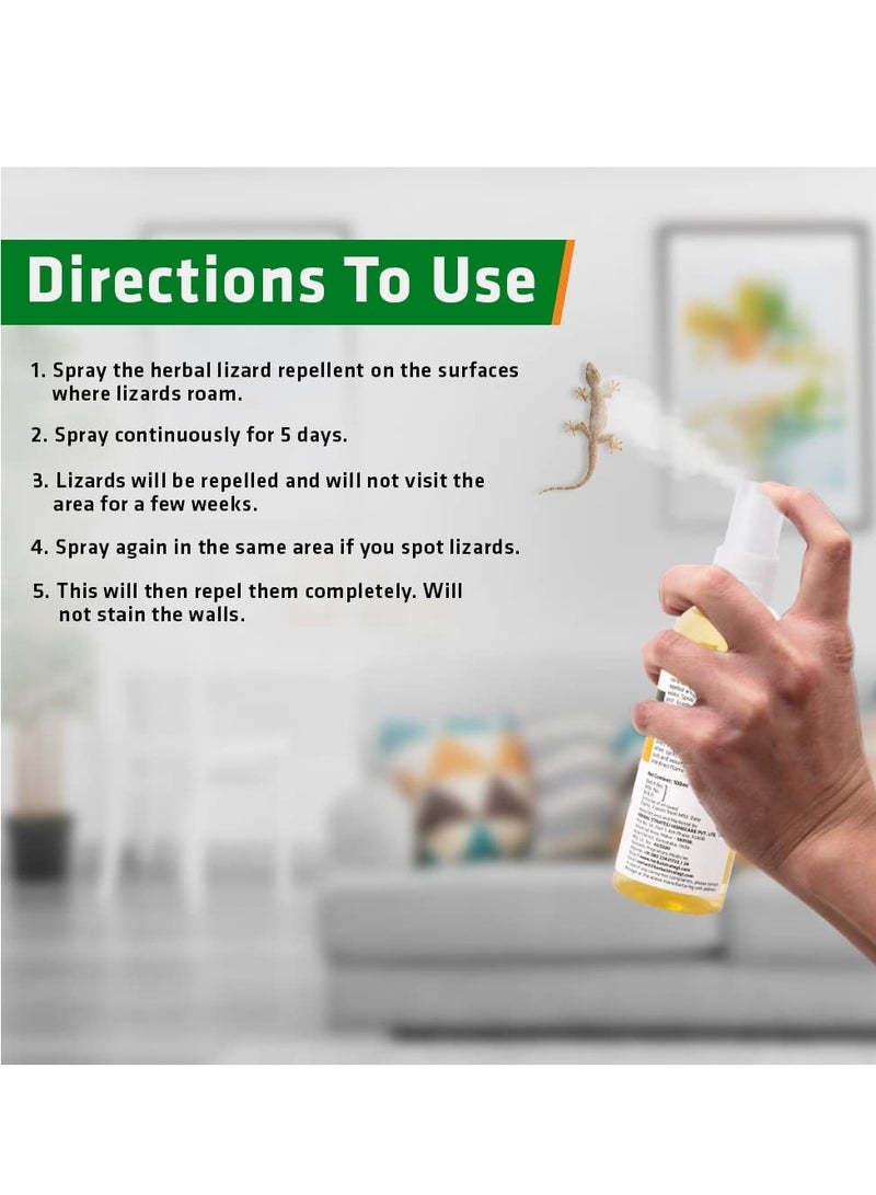Herbal Strategi Herbal Strategi Lizard Repellent Spray - 100ml | Smarter way to shuu Lizards away | 100% Herbal and Chemical free | Baby and Pet safe | Certified Ayurvedic | Effective on all types of Lizards - Image 5