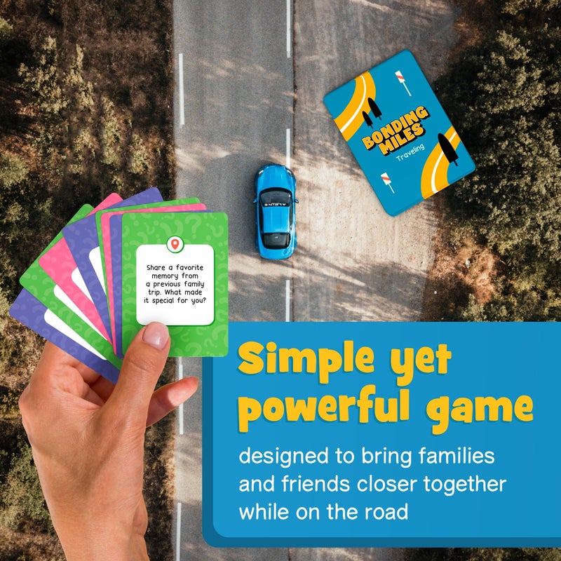 WELL BALANCED Bonding Miles â€“ Road Trip Conversation Card Game for Kids, Teens & Adults, Car Game, Travel Essentials - Image 4