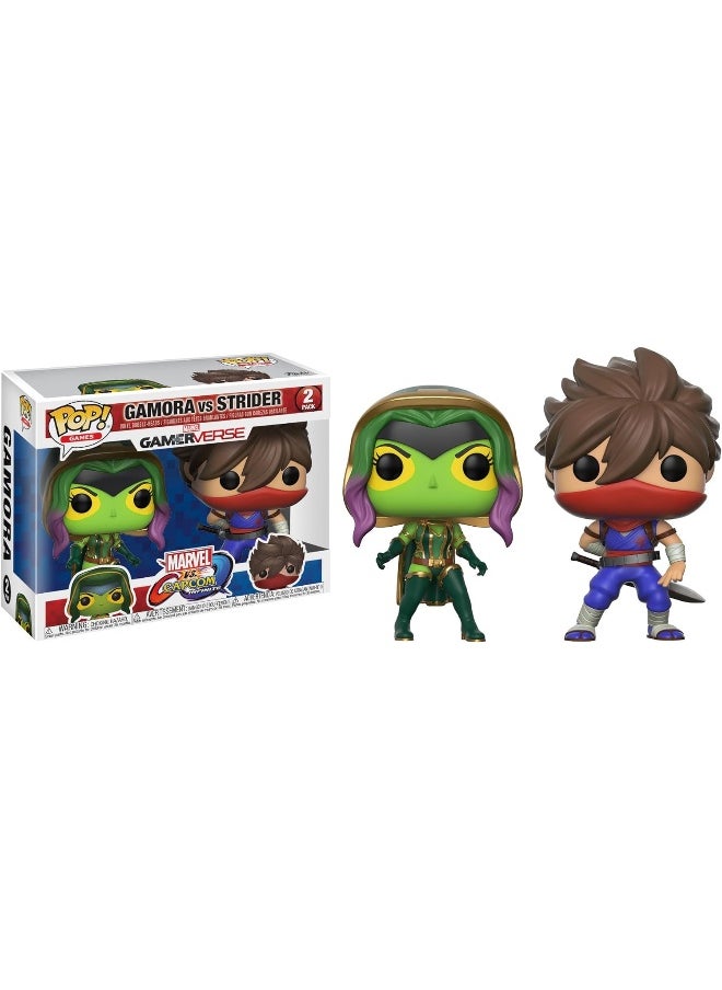 Funko - Funko Pop! Television Marvel Vs Capcom - Gamora Vs Strider, 2 Pack, Action Figure - Image 1