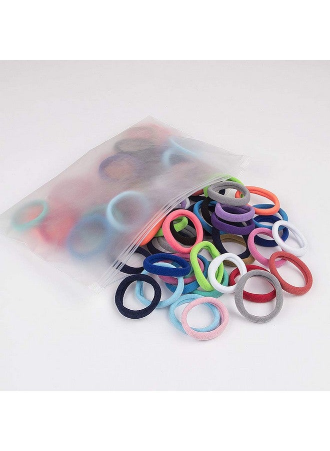 XIMA 60pcs Nylon Elastic Hair Ties Hair Ties Bands Rope No Crease Elastic Fabric Large Stretch Ponytail Holders (60pcs-Black(HT007-20)) - Image 5