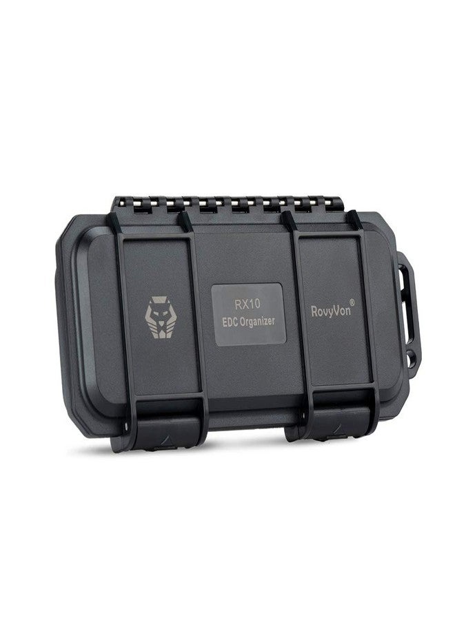 RovyVon RX10 EDC Tool Case Box, Small Organizer Storage Case to Protect EDC Gears Gadgets, 1PCS, 6.89" x 3.21" x 1.45" (Black) - Image 1