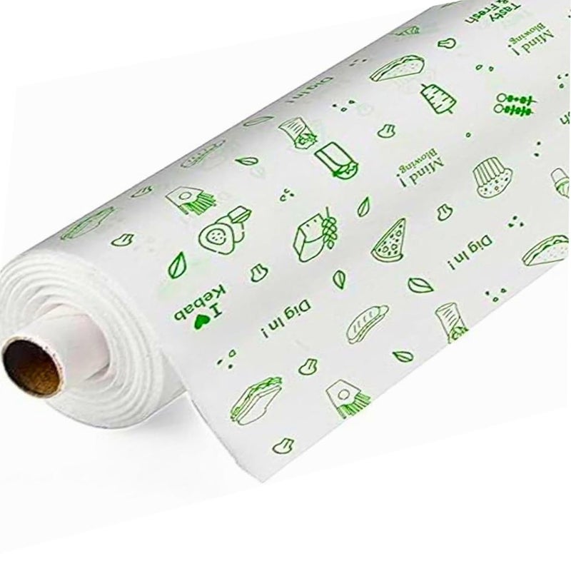 Magic Providers 65 Meters Food Wrapping Paper Roll Premium NonStick Butter Wrapping Paper Food Wrapping Paper Reheatable Non Stick Paper Parchment Paper