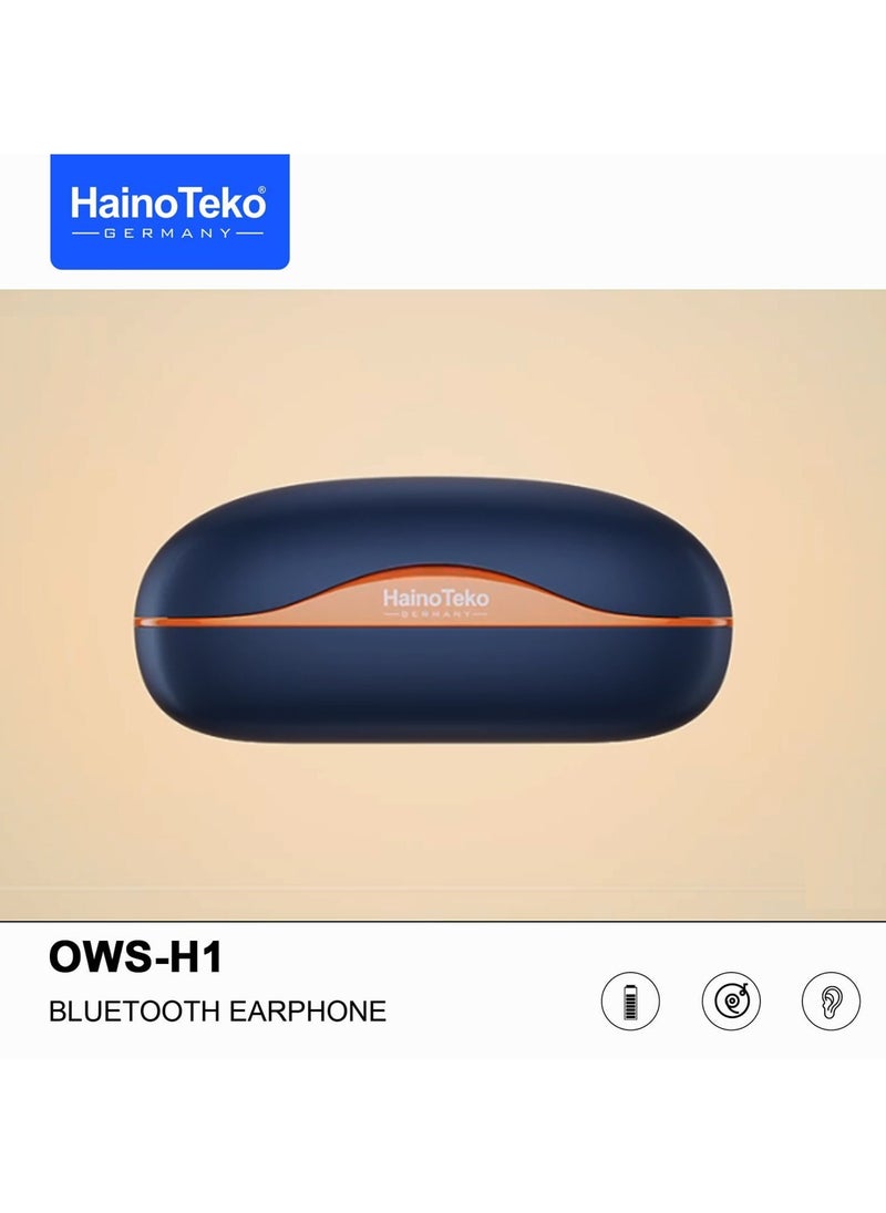 Haino Teko Haino Teko Germany OWS H1 True Wireless Earphone With High Bass Sound Quality and Super Clear Mic Compatible With Android Mobiles Blue  - Image 3