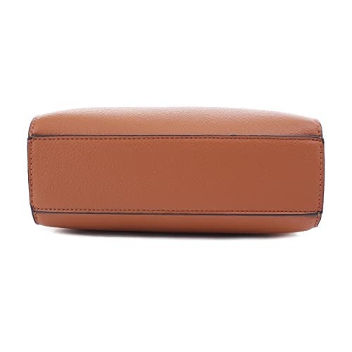 EVVE Crossbody Bags for Women Trendy Triple Zip Small Crossbody Camera Bag Purse with Wide Guitar Strap | Tan - Image 4