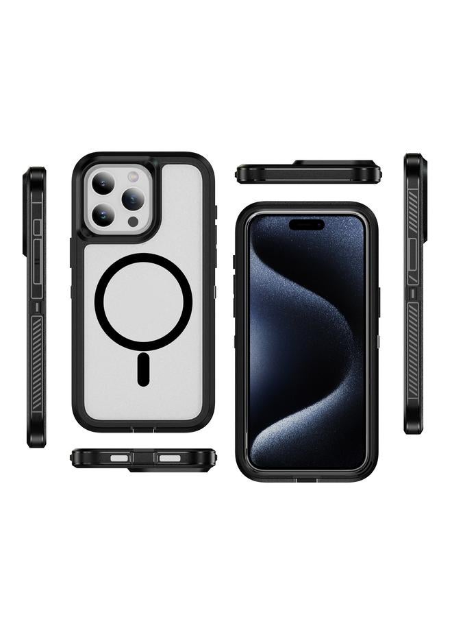 S-TOP Case For iPhone 15 Plus / 14 Plus Guard Magsafe Magnetic Ring Matte Phone Case - Image 2