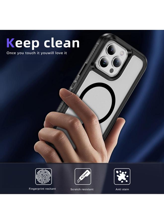 S-TOP Case For iPhone 15 Plus / 14 Plus Guard Magsafe Magnetic Ring Matte Phone Case - Image 5