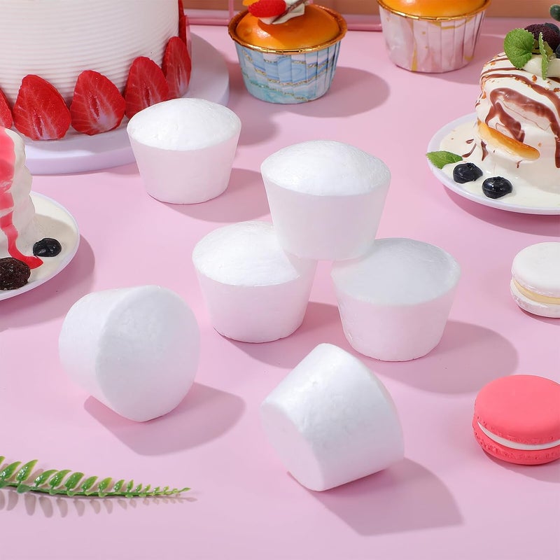 20Pcs Small Foam Cake Models for Practicing DIY Cupcakes, Lightweight Cake Decorating Dummies for Party Supplies and Crafting - Image 5