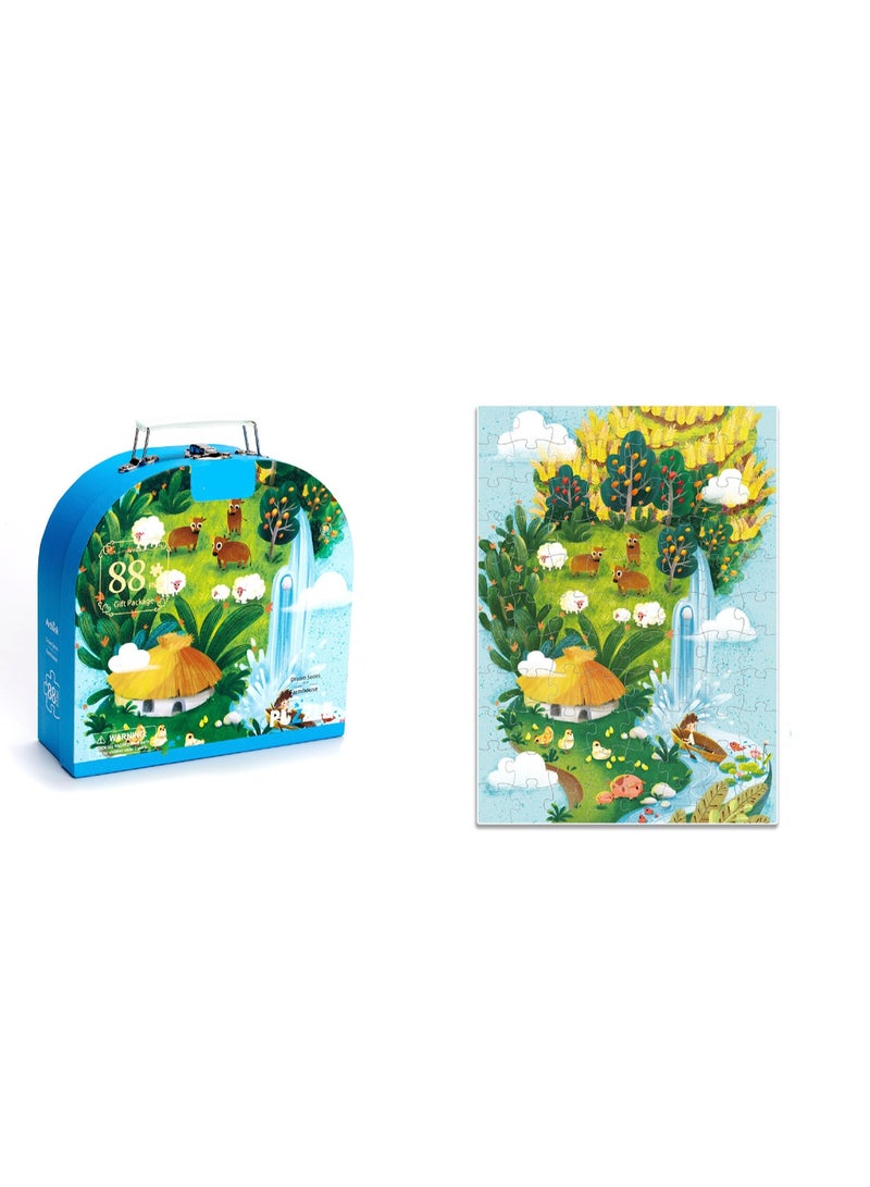 ألعاب ألغاز تعليمية لطيفة للأطفال من الرسوم المتحركة، هدايا للأطفال، هدايا تذكارية لمشاركة أعياد الميلاد، ألعاب ألغاز تعليمية معلبة، هدايا رياض الأطفال، مناسبة للأطفال فوق سن ثلاث سنوات للعب (المزرع - Image 1