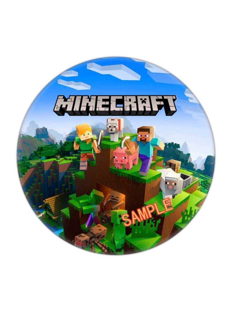 general A set of 12 minecraft badges, 75mm (frosted sunset), birthday theme party accessories accessories - Image 3
