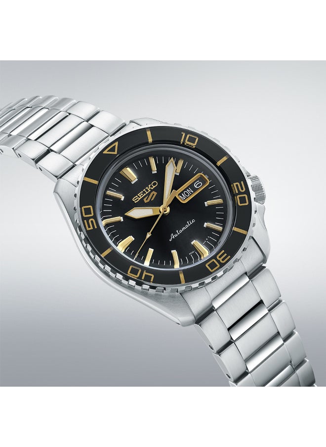 Seiko Men's New 5 Sports Black Dial Automatic Watch - SRPK99K1  - Image 3