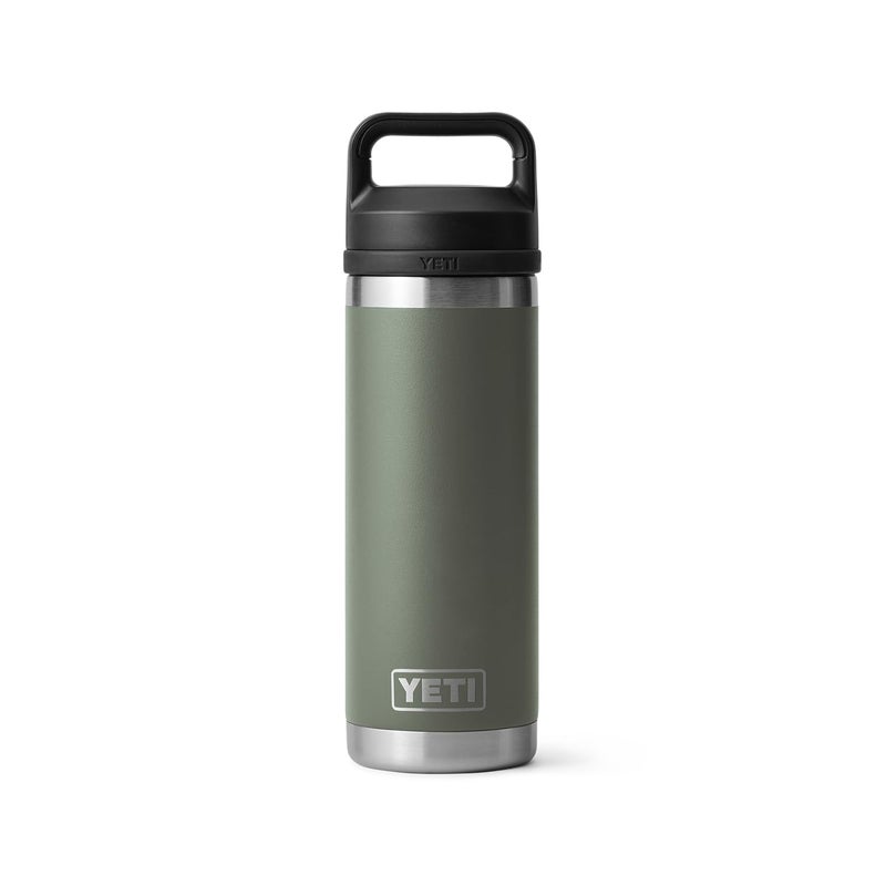 YETI Rambler 18 oz Bottle, Leakproof, Vacuum Insulated, Stainless Steel with Chug Cap, Camp Green - Image 3