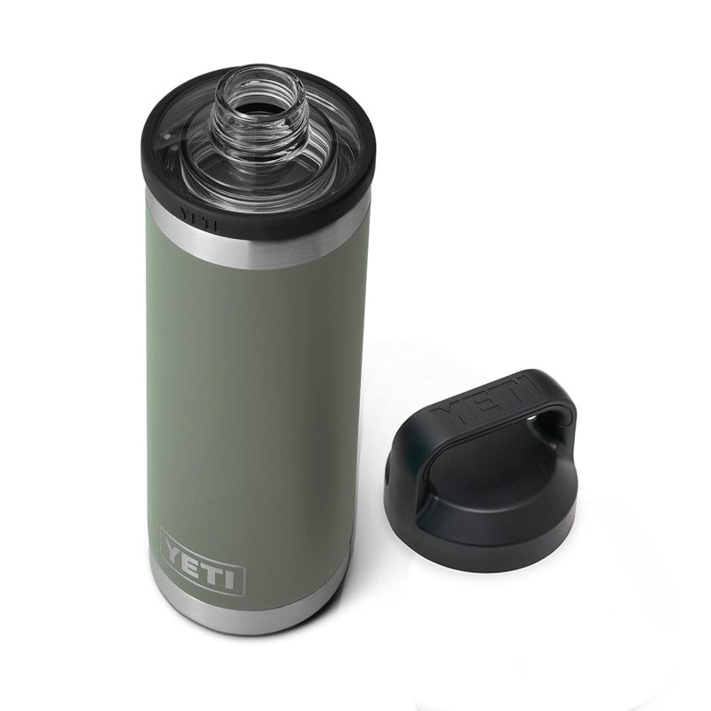YETI Rambler 18 oz Bottle, Leakproof, Vacuum Insulated, Stainless Steel with Chug Cap, Camp Green - Image 1