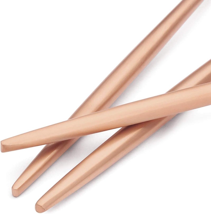 KEYOZA Rose Gold Stainless Steel Flatware Cutlery SetsIncluding Fork Spoons Knife Tableware for HomeHotelRestaurant Pack of 5 - Image 4