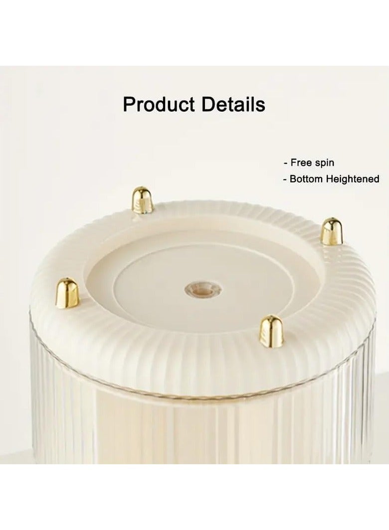 QSHOP Makeup Brush Holder Organizer with Cover by QShop®️ Modern Newest Design 2025, Luxury Transparent 360 Degree Rotating Dustproof Organizer, Cosmetic Organizer for Dressing Table, Desktop and Bathroom - Image 5