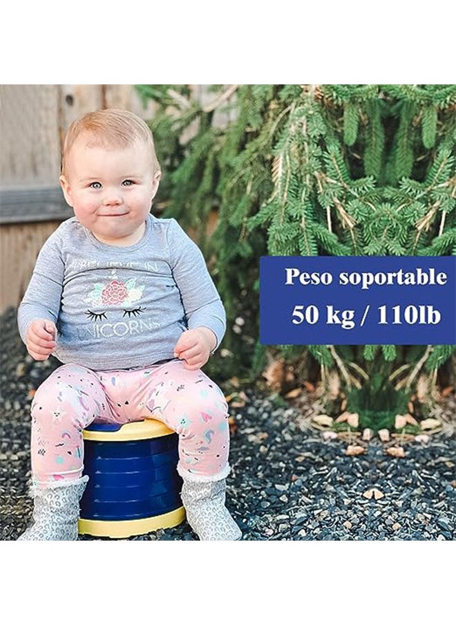 Arabest - Toddler Potty Training Seat,Portable Travel Potty Chair Toilet,Foldable Kids Toilet Seat For Boys Or Girls,Baby Potty Stool With Cleaning Bags For Outdoor,Blue - Image 1