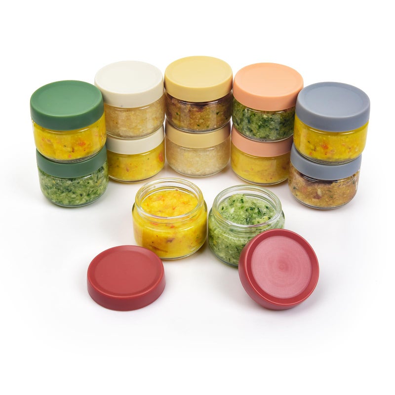 EONJOE 2 oz Glass Jars with Lids Dressing Containers Sauce Cups Mini Condiment Dip Jars To Go Lunch Accessories 12-Pack - Image 1