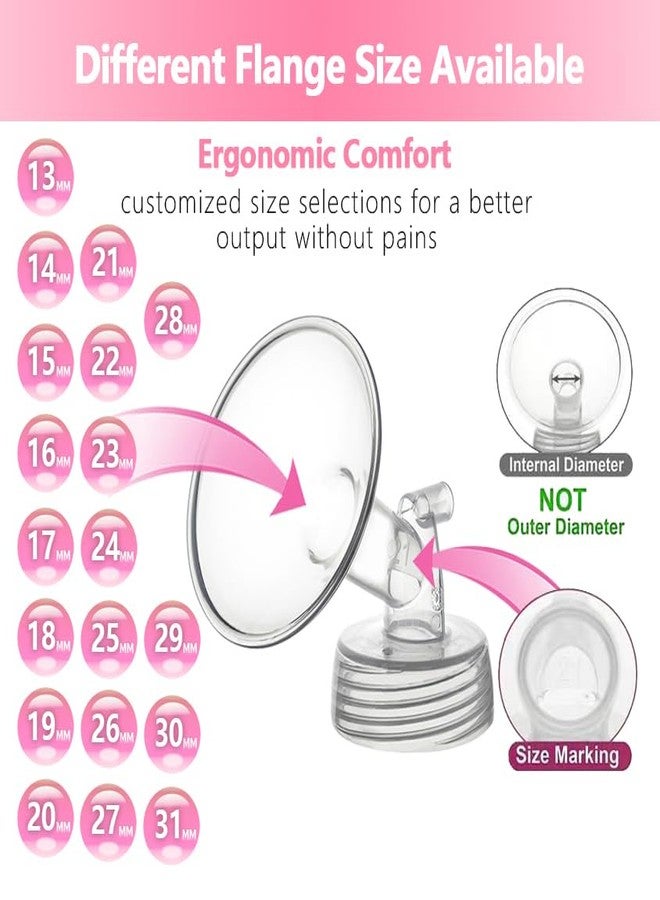 Belmikal Breastpump Parts Compatible with Spectra S1 S2 9 Plus Motif Luna Ameda MYA Cimilre 17mm Flange Valve Tube Backflow Protector Replacement Kit for Spectra Accessories/Parts - Image 2