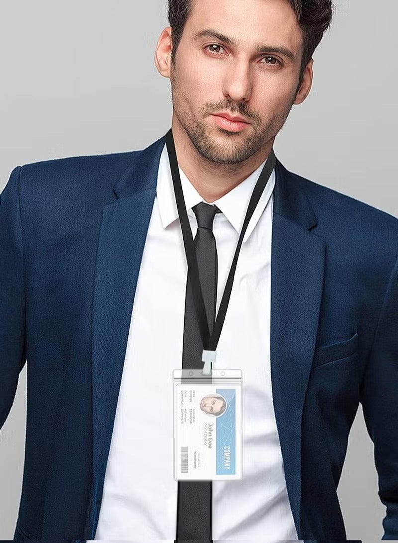 Card Holder Set, Badge Holder, Lanyard Card Holder, ID Badge Holder, Office Card Holder，10 card holders,10 ropes - Image 2