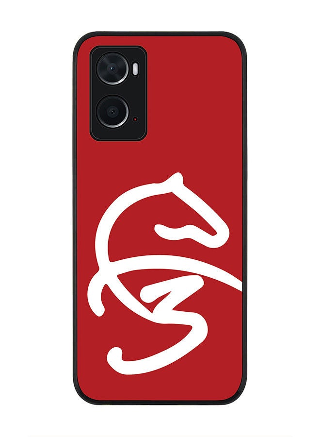 Stylizedd Rugged Black edge case for Oppo A96 4G/A36/A76 Slim fit Soft Case Flexible Rubber Edges Anti Drop TPU Gel Thin Cover -  Faz3 Style Red - Image 1