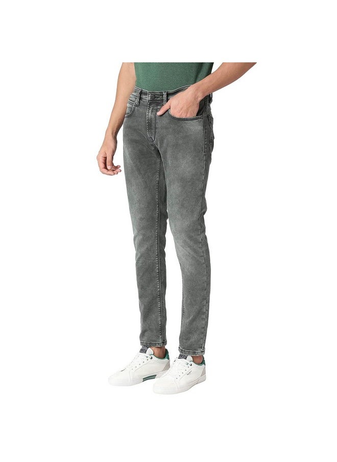 Pepe Jeans - Pepe Jeans Men's Mid Rise Slim Fit Jeans Grey Used - Image 1