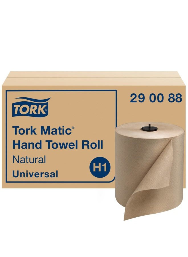 Tork لفافة مناديل ورقية متقدمة ماتي H1، مناديل يد ورقية 290089، 100% ألياف معاد تدويرها، عالية الامتصاص، سعة عالية 1-طبقة، بيضاء - 6 لفات × 700 قدم - Image 1