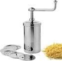 DiBha® Heavy Quality Stainless Steel Sev/Farsan/Namkeen/ChurosKitchen Press with stainsteel 6 Different jalies - Image 3