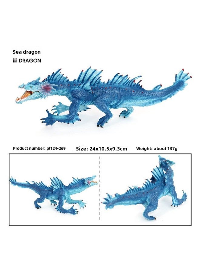 Simulation Myth Animal Model Fire Phoenix Warcraft Monster Three-headed Dog Ice Giant Cognitive Ornaments Plastic Toys-Color:Pl127-3312 Three-headed Dog (white) - Image 3
