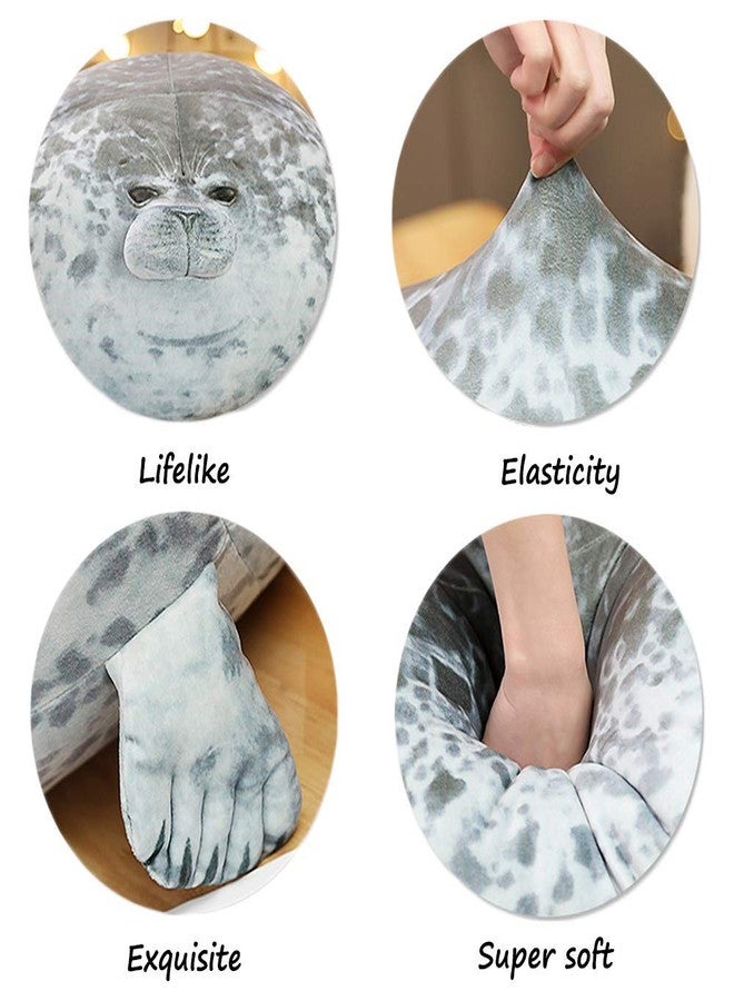 EHOTONG Cute Blob Seal Pillow, Chubby Seal Plush Hug Pillow Soft Stuffed Animal Toy (Gray,11.5") - Image 4